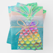 美しい海のビーチと人魚 ラッピングペーパーシート (インサイチュ)