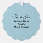 美しい海の写真 感謝のクリスマスカード オーナメントカード (裏面)