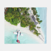 美しい海の動物 フリースブランケット (正面(横))