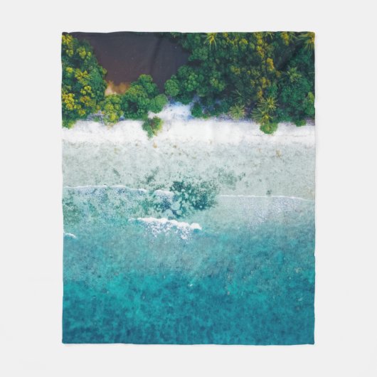 美しい海の動物 フリースブランケット (正面)