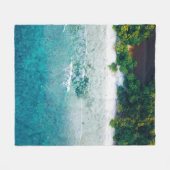 美しい海の動物 フリースブランケット (正面(横))