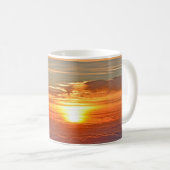 美しい海の夕日パノラマ コーヒーマグカップ (正面右)