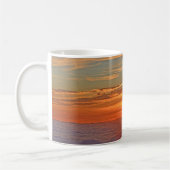 美しい海の夕日パノラマ コーヒーマグカップ (左)