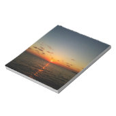 美しい海の夕日 オレンジ 黄色 赤 ノートパッド (回転)