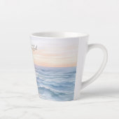 美しい海の夕日 カフェラテマグ (右)