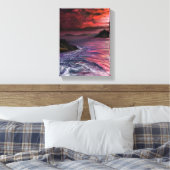 美しい海の夕焼け - オブジェ風オリジナル絵画 キャンバスプリント (インサイチュ (寝室))