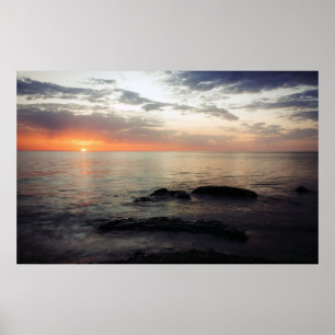 美しい海の夕焼け ポスター
