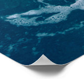 美しい海の大理石の波texturehipster，背景 ポスター (角)