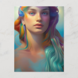 美しい海の女性と人魚のはがき ポストカード