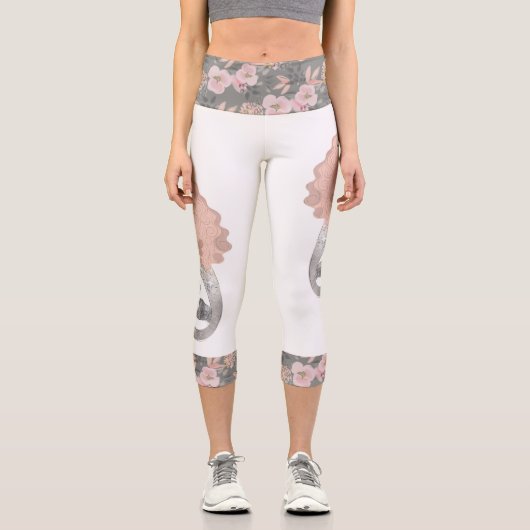 美しい海の女神マーメイドフローラ カプリレギンス (正面)