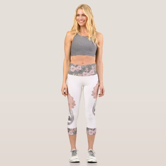 美しい海の女神マーメイドフローラ カプリレギンス (正面)