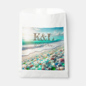 美しい海の波と海のガラスパーソナライズされた フェイバーバッグ (正面)