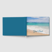 美しい海の波のビーチフォト ゲストブック (全面)