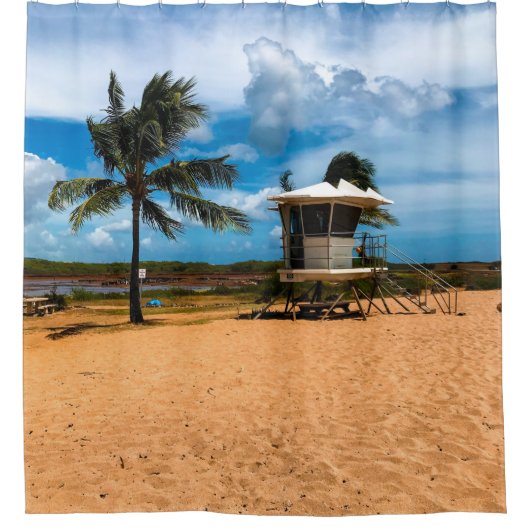 美しい海の生活 シャワーカーテン (正面)