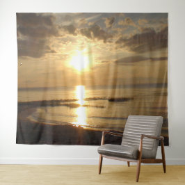 美しい海サンセットビローイングクラウドタペストリー タペストリー