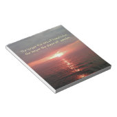 美しい海サンライズ感動的引用文 ノートパッド (アングル)