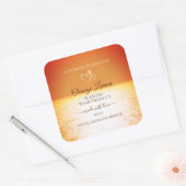 美しい海デザイン製品の包装ラベル スクエアシール (封筒)