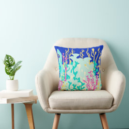 美しい海パターンデザイン。買今 クッション