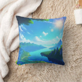 美しい海ビューピロークッション クッション (ブランケット)