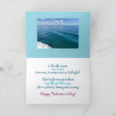 美しい海ビュー、ガールフレンドのバレンタインデー カード (内部)