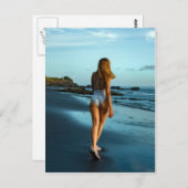 美しい海ビーチビキニ葉書 ポストカード (正面/裏面)