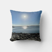 美しい海ブルーシーニック装飾用クッション クッション (正面)