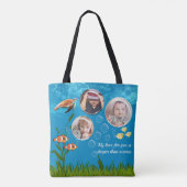 美しい海ブルー熱帯魚の水中 トートバッグ (裏面)