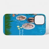 美しい海ブルー熱帯魚の水中 iPhoneケース (裏面横)