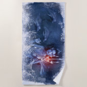 美しい海人魚 ビーチタオル (正面)