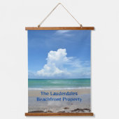 美しい海岸風景の嵐の雲の写真 吊り下げ型タペストリー (正面)