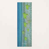 美しい海水浴ウミガメと書道 ヨガマット (正面)