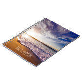 美しい海波あなたの名前を追加 ノートブック (左側)