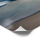 美しい海波がビーチに砕ける ポスター (コーナー)