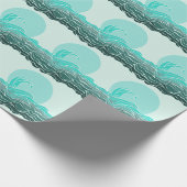 美しい海波と夕日 ラッピングペーパー (角)