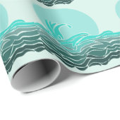 美しい海波と夕日 ラッピングペーパー (ロールコーナー)