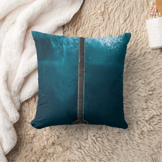 美しい海波 クッション (ブランケット)