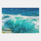 美しい海波 ラッピングペーパーシート (正面3)