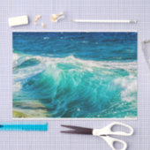 美しい海波 薄葉紙 (クラフト)