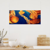 美しい海洋生物：ゴールデンクラゲ ポスター (キッチン)