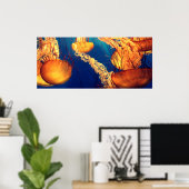 美しい海洋生物：ゴールデンクラゲ ポスター (ホームオフィス)