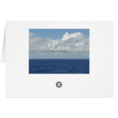 美しい海結婚波のテーブルテントカード (裏面横)