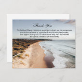 美しい海葬儀サンキューノートカード サンキューカード (正面/裏面)