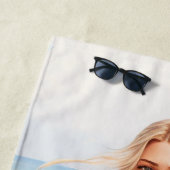 美しい海賊タトゥーガールビーチタオル ビーチタオル (インサイチュ)