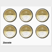 美しい海金ゴールドとベージュ色の製品ラベル ラウンドシール (シート)