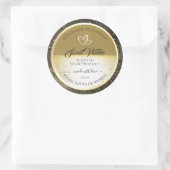 美しい海金ゴールドとベージュ色の製品ラベル ラウンドシール (バッグ)