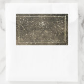 美しい海金ゴールドとベージュ色の製品ラベル 長方形シール (バッグ)