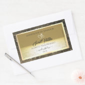 美しい海金ゴールドとベージュ色の製品ラベル 長方形シール (封筒)