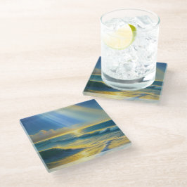 美しい海 ガラスコースター