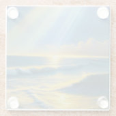 美しい海 ガラスコースター (裏面)