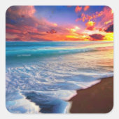 美しい海 スクエアシール (正面)